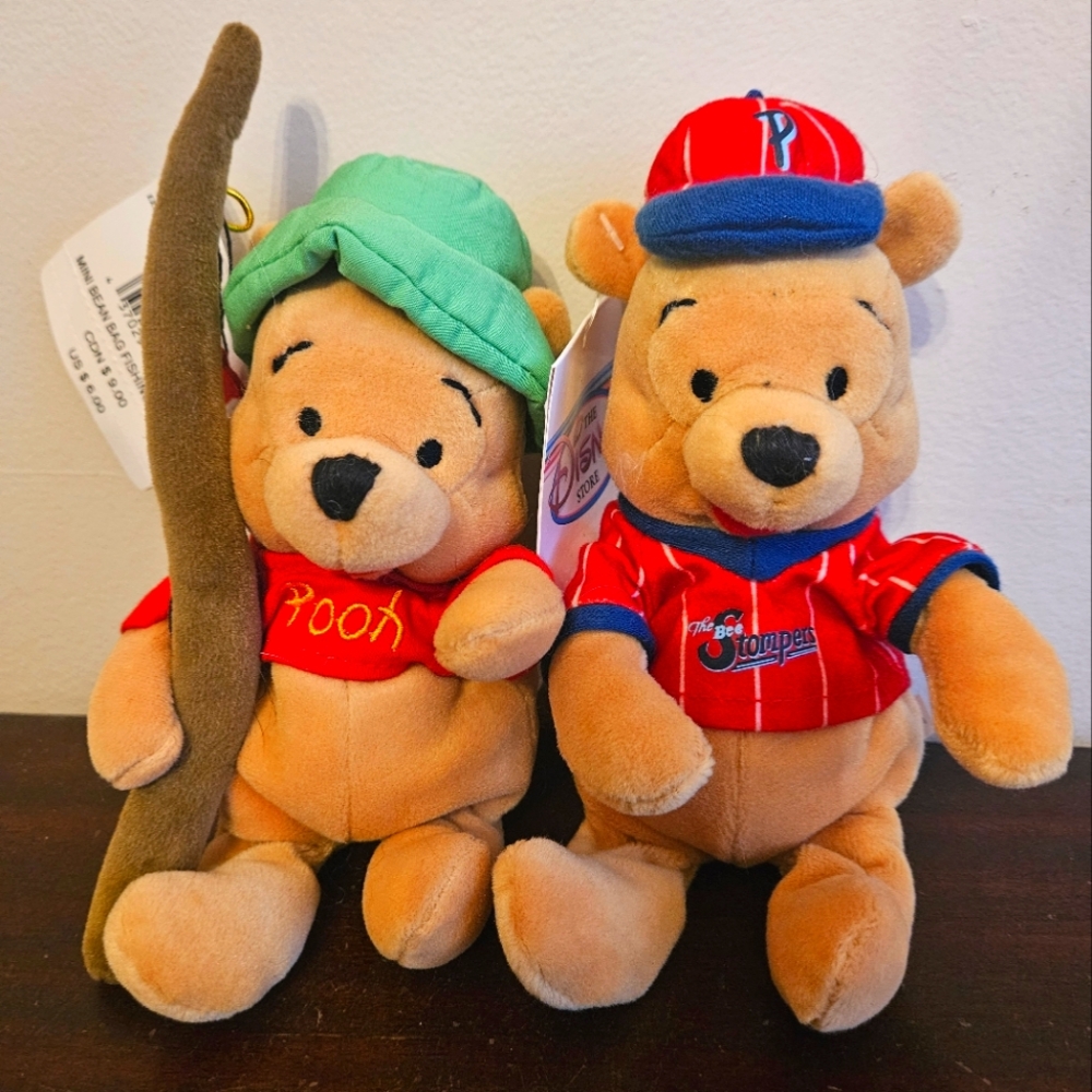 NWT Winnie the Pooh Beanie Lot. 90s. Disney Store.